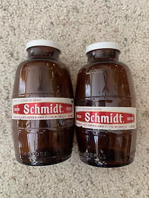 Vintage Schmidt Big Mouth 12 Fluid Ounces Beer Bottles (2). 6 L X 4 H X 2 W • $9.98