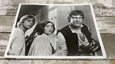 Vintage Black White Star Wars Lea Hans  8x10 Glossy Photo Hopkins Associates • $20