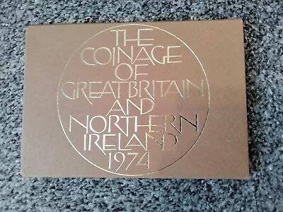 Royal Mint 1974 Proof Coin Set In Plastic Case & Brown Envelope New Pence  • £28