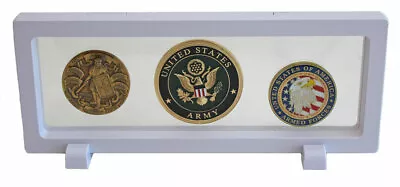 Floating FrameShadow Box Display Case For Challenge Coins Medals And Pens • $11.95