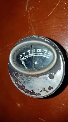 Vintage 30 Lb. Oil Pressure Gauge Oval Glass Rat Rod Hot Rod • $10