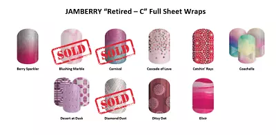 Jamberry  Retired - C  Full Sheet Wraps • $15