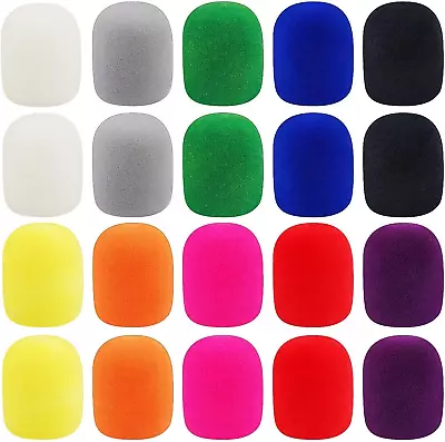 Augshy Microphone Foam Covers 20 Pack Thick Handheld Stage Microphone Cover Foa • $17.61