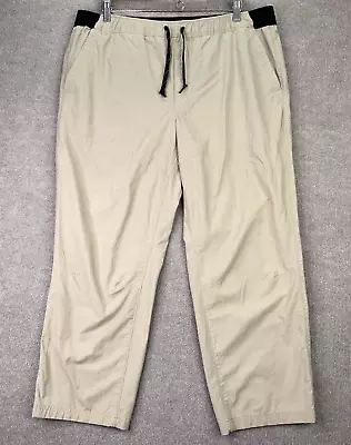 Eddie Bauer Pants Mens XL Tan Adventurer Flex Pull On Elastic Waist Outdoor • $24.99