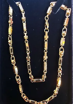 85.6g Baraka & Sauro Style Designers Links Gold Tone High Ends 24 Chain  • $299.99