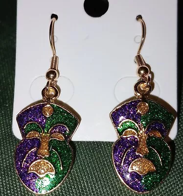 Mardi Gras Mask Earrings Beautiful Mardi Gras Mask Earrings Carnival Season... • $5