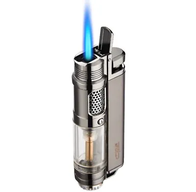 £11.53 • Buy Cigar Lighter Metal Torch Turbo Gas Straight Jet Windproof Cigarette Lighters