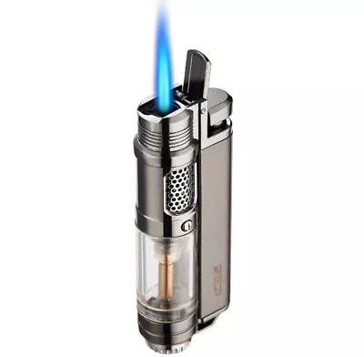 £11.53 • Buy Cigar Lighter Metal Torch Turbo Gas Straight Jet Windproof Cigarette Lighters
