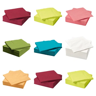 £0.99 • Buy Paper Napkins Lunch, Dinner Party Fantastisk 3Ply Tissues Coloured Ikea 40x40