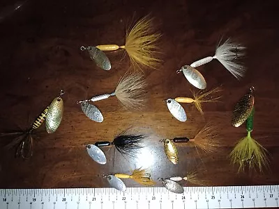 Huge Vintage Fishing Lure Lot Rooster Tail Spinners Bass Trout Tackle Musky Pike • $10.50