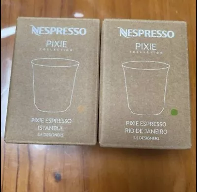 Nespresso Pixie Espresso Cups Green&Gold • $29.99