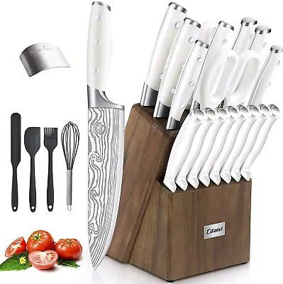 Knife Set 23-Piece Kitchen Knife Set With Block Wooden German Stainless Steel • $88.49