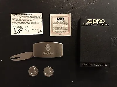 NYC Park Plaza Hotel Crested Ltd. Ed. Zippo  GreensKeeper  Very Rare-GOLF NIB • $160