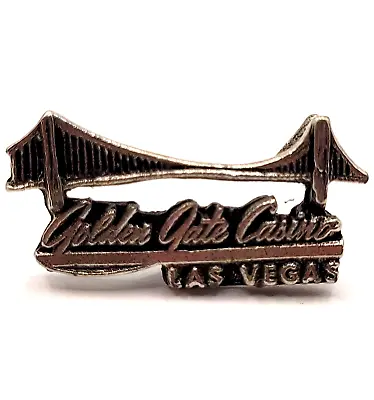 GOLDEN GATE CASINO LAS VEGAS Nevada Vintage Silver Tone Souvenir Metal Lapel Pin • $12.95