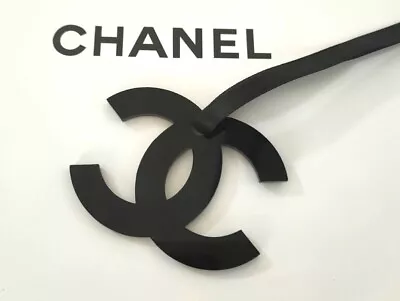 Chanel Black Acryrlic Piano Black CC Logo Charm Event VIP Gift • £48.25