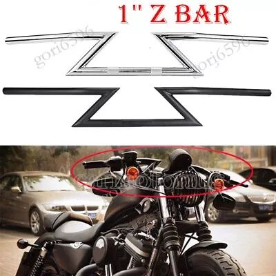$61.90 • Buy 1'' Silver Drag Bars Handlebars For Yamaha V-Star XVS 650 1100 950 1300 Custom