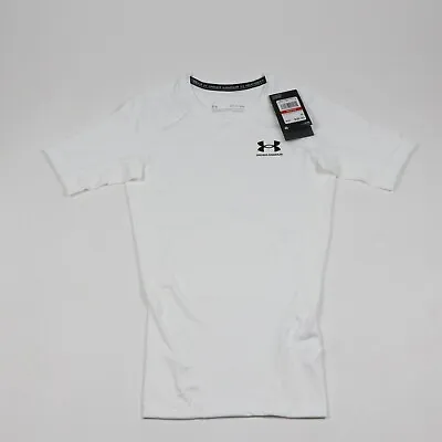 Men's Under Armour HeatGear Armour Comp SS Short Sleeve T-Shirt 1361518 White • $20.69