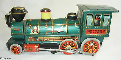 Vintage Battery Operated Mystery Action Western Special Tin Train Locomotive Toy • $100