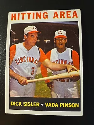 1964 Topps #162 Hitting Area Dick Sisler Vada Pinson • $2.50