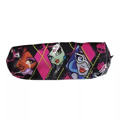 Monster High Pencil Case Pouch Bag Zipper Pen Make Up Vinyl Overnight Black • $19.99