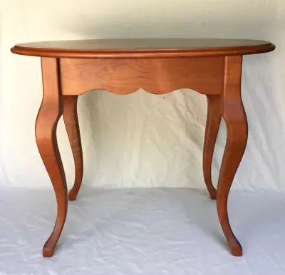 Vintage JOHNNY APPLESEED FARM Solid Wood Oval End Coffee Table - Extremely Rare! • $199.99