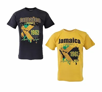 £14.99 • Buy Jamaica Distressed Flag T-shirt Top Jamaican  Sports Gift Adults Yellow Tee Top