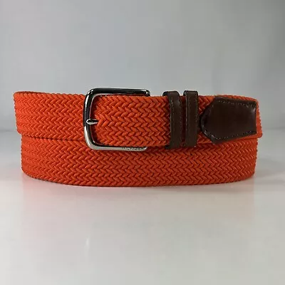 Tommy Hilfiger Orange Stretchy Web Belt - Bond Leather - Men's Size 40 • $13.60