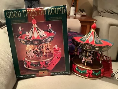 Santa Claus  Good Times Go Round  Maisto Christmas Musical Carousel 1996 Works • $25