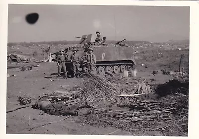 Original Snapshot Photo ARVN M113 ARMORED PERSONNEL CARRIER APC TANK Vietnam 13 • $20