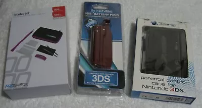 Nintendo 3DS Accessories Pack X3/Parent Control-Battery Pack- Starter Kit/New -* • $59.95