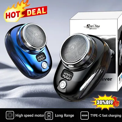 Mini-shave Portable Electric Shaver For Men USB Rechargeable W/ Digital Display • $4.23