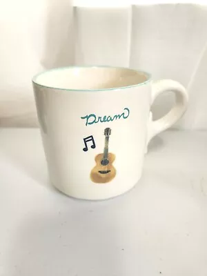 DOLLY PARTON Coffee Tea Mug Cup DREAM GUITAR Music Notes 14 Oz Ceramic Stonewear • $19.97