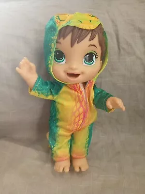 Hasbro Baby Alive Dino Cuties Doll Stegosaurus Dinosaur Big Green Eyes Boy Doll • $7.40