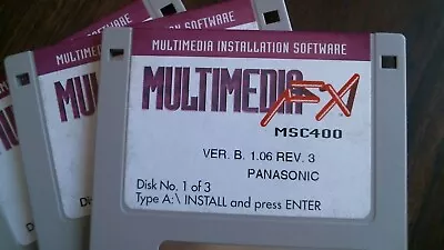 Panasonic Multimedia FX MSC400 Ver B 1.06 Rev 3 Reveal - Floppy Disks 3.5 Inch • $45.04