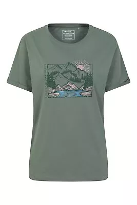 Mountain Warehouse Womens  Printed Wms Photo Scene Organic Loose Fit T-Shirt In • £16.99