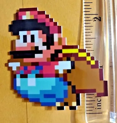 2 Inch Mario Cape Sticker Pixel Art Sprite Laminated Vinyl Decal • $3.50