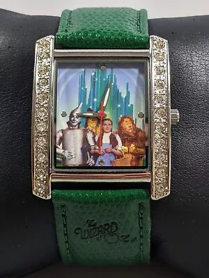 Judy Garland As Dorothy Wizard Of Oz Silver Tone Crystal Accent Green Watch • $38.49