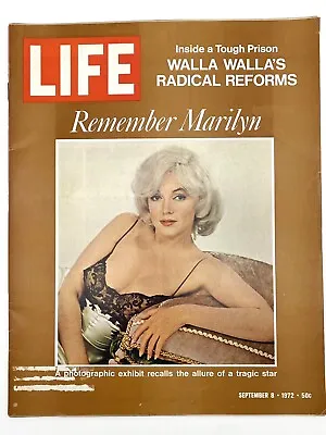 Life Magazine Remember Marilyn Cover Marilyn Monroe Sept 8 1972 Vol 73 Num 10 • $10
