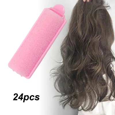 24x Sponge Hair Curlers Foam Soft Comfortable Sleep In Styling Wave Rollers Tool • $9.99