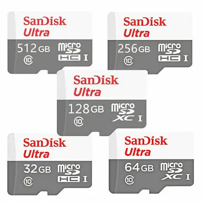£6.99 • Buy Micro SD 32GB 64GB 128GB 256GB 512GB Class10 SDHC SDXC TF U1 Memory Card 100MB/s