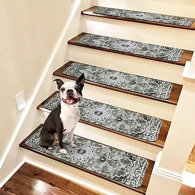 Extra Non-Slip Carpet Stair Treads For Wooden Steps 30 X8  Rubber Indoor Sta... • $20.41