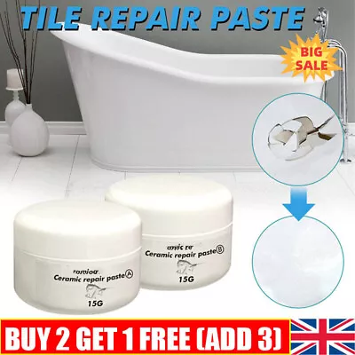 Tub Tile And Shower Repair Kit Porcelain Repair Kit For Crack Chip Ceramic ^^ • £6.39