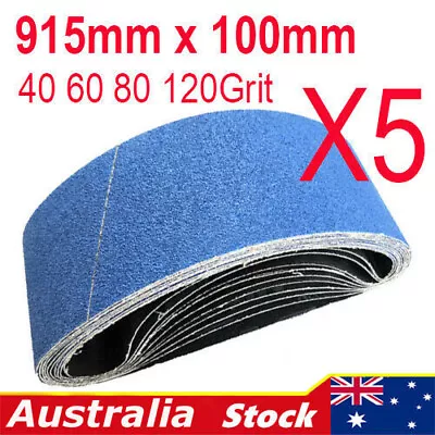 5PCS 915 X 100mm 914 Zirconia Sanding Belts Abrasive Linishing 40 60 80 120 Grit • $26.89