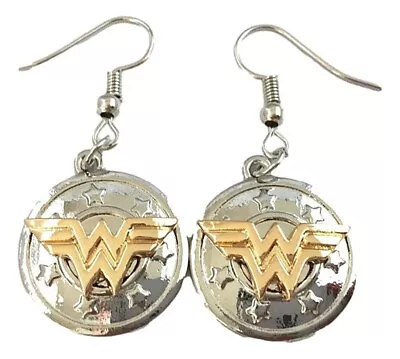 Wonder Woman Logo French Wire Earrings • $6.99