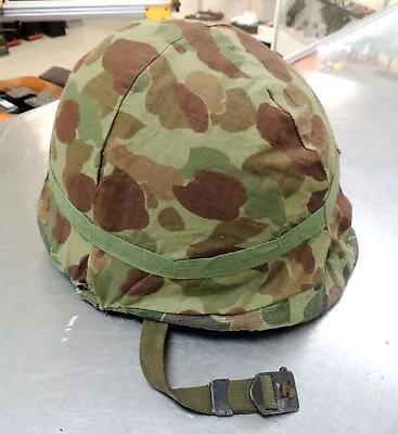 $499.99 • Buy Original WWII WW2 USMC Marines M-1 Helmet & Liner W/ Camo Cover