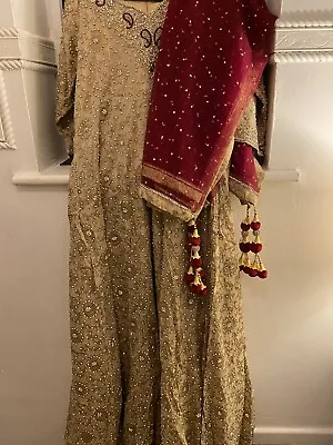 £180 • Buy Pakistani Indian Bridal Wedding Dress Lengha Saree Asian Walimah Clothes
