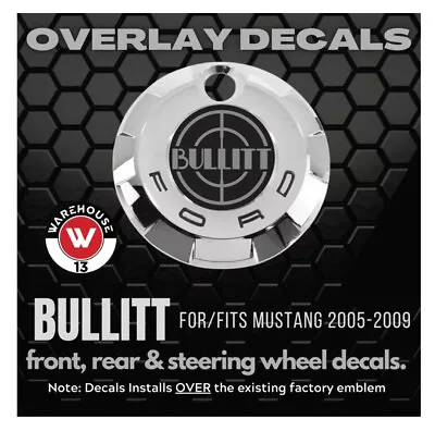 FITS Ford Mustang 2005-2009 Overlay Decal Logo BULLITT BLACK/GRAY REAR • $9.99