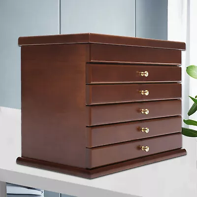 6 Layers Drawer Jewelry Cabinet Storage Box Gift Chest Armoire Organizer New/ • $57