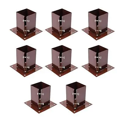 £59.93 • Buy 8pc Fence Post Support Shoes Bolt Down Holders 100mm  4  Garden Stakes