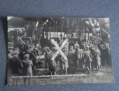 Great Welsh Mining Disaster At Senghenydd Old Rp Postcard Removing Victims Wales • £49.99